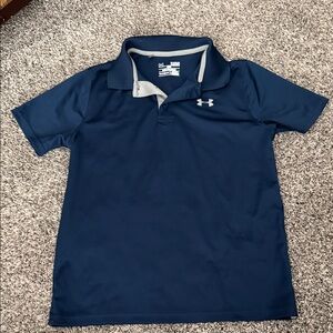 Under Armour Navy Polo with Light Gray Accents